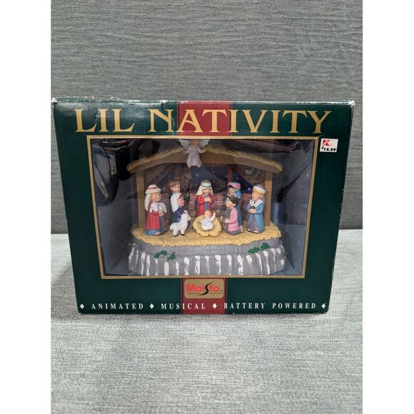 Vtg Maisto ANIMATED MUSICAL LILNATIVITY Plastic Christmas Figure‎ 1997 - Picture 1 of 4
